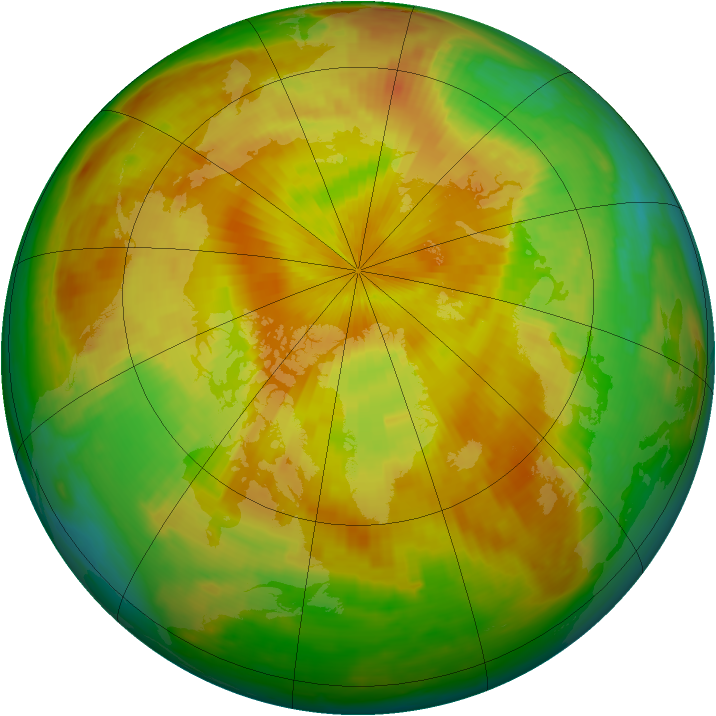 Arctic ozone map for 22 April 2000